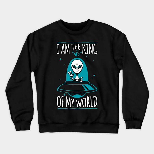 Alien King Crewneck Sweatshirt by Malchev